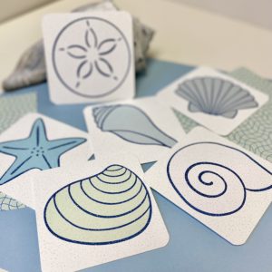 Blue Seashells Coasters by Stacy Creates Stuff