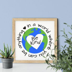 Be Kind World art print by Stacy Kenny Mitchell