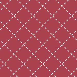 Stitched Grid pattern in burgundy by Stacy Kenny Mitchell