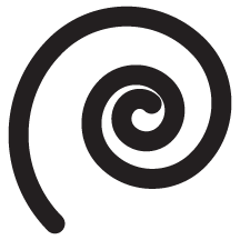 Basic spiral with line width set to 18pt and rounded end caps