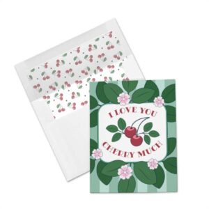 I Love You Cherry Much greeting card by Stacy Kenny Mitchell