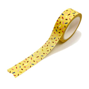 Confetti on Yellow washi tape by Stacy Kenny Mitchell