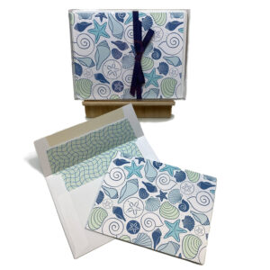 Seashell Splendor Notecard Set by SKM Designs