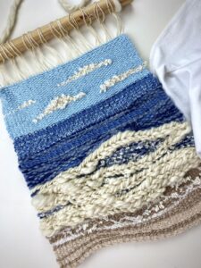 Seascape woven wall hanging