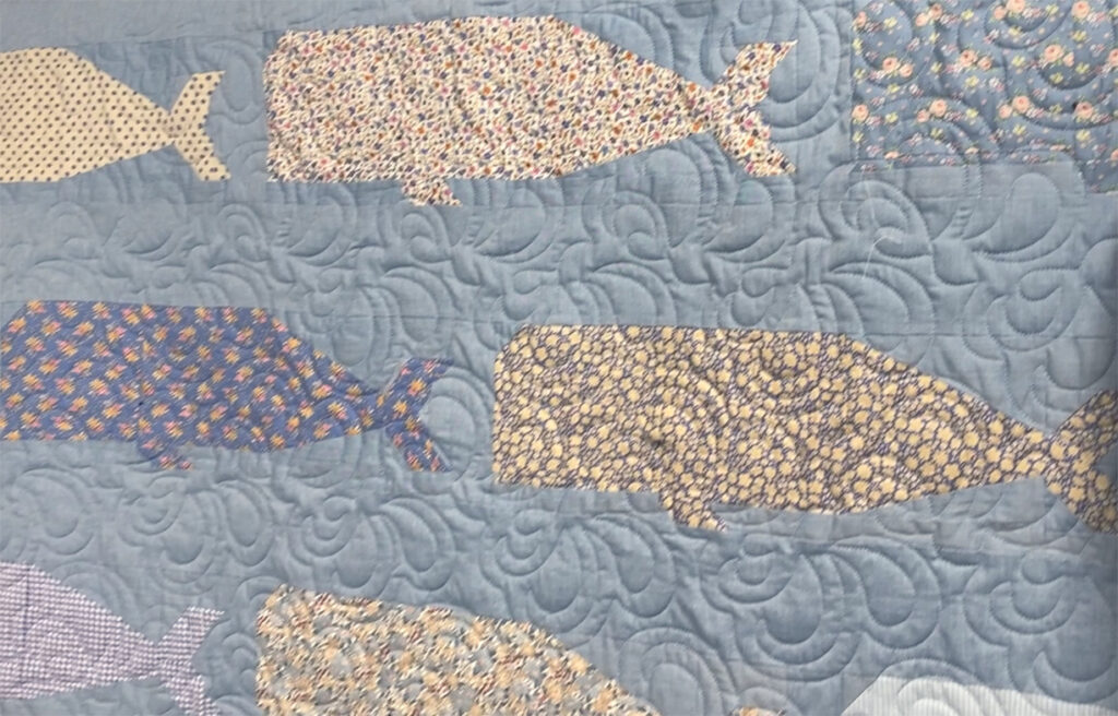 closeup of Whale Quilt