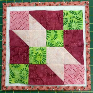 Completed quilt block of Road to Oklahoma